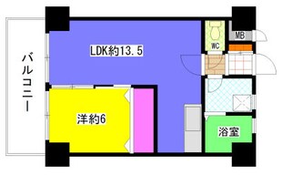 大濠公園駅 徒歩6分 7階の物件間取画像